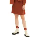 TOM TAILOR Damen 1034011 Basic Minirock, 30670 - Canyon Sunset Red Melange