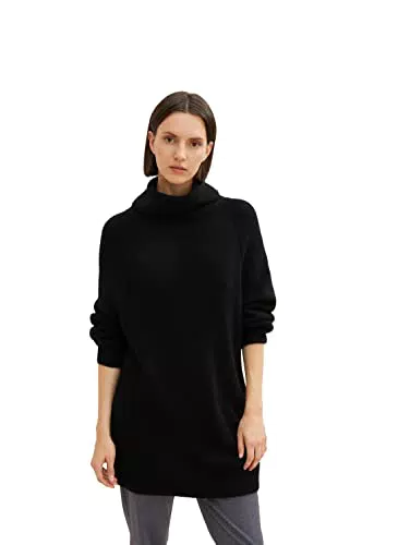 TOM TAILOR Damen 1034076 Oversize Strickpullover mit Rollkragen