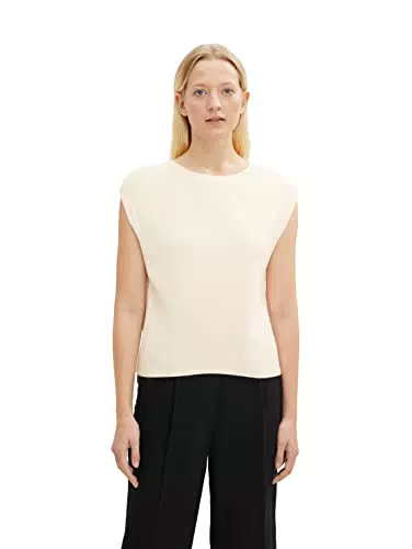 TOM TAILOR Damen 1034080 Pullunder mit seitlichen Schlitzen