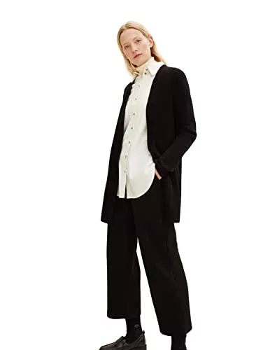 TOM TAILOR Damen 1034465 Cardigan aus Strick, 14482 - Deep Black