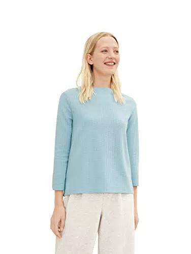 TOM TAILOR Damen 1034528 Sweatshirt mit Polo-Kragen