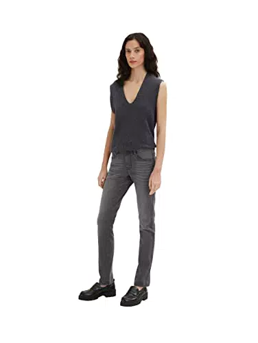 TOM TAILOR Damen 1035735 Alexa Slim Jeans, 10210 - Grey Denim