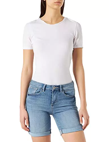 TOM TAILOR Damen Alexa Bermuda Shorts 1030447, 10280 - Light Stone Wash Denim