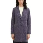 TOM TAILOR Damen Basic Mantel in Melange-Optik