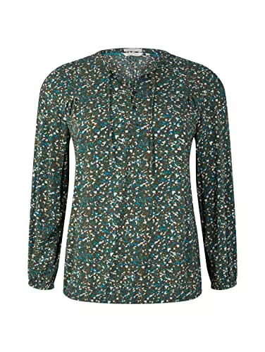 TOM TAILOR Damen Plusize Bluse mit Faltendetail 1034948