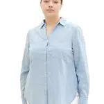 TOM TAILOR Damen Plussize Hemdbluse mit Brusttaschen