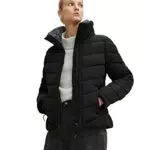 TOM TAILOR Damen Steppjacke mit Stehkragen 1032477, 14482 - Deep Black