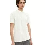 TOM TAILOR Denim Herren Poloshirt 1035863, 31579 - White Small Shapes Print