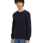 TOM TAILOR Denim Herren Pullover 1035320, 10668 - Sky Captain Blue