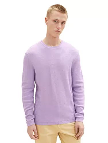 TOM TAILOR Denim Herren Pullover 1035320, 31042 - Lilac Vibe