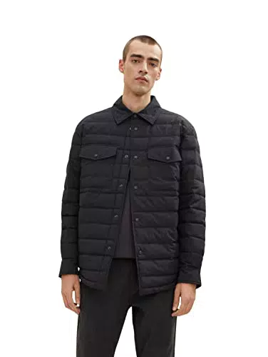 TOM TAILOR Herren 1033994 Overshirt Steppjacke, 29999 - Black