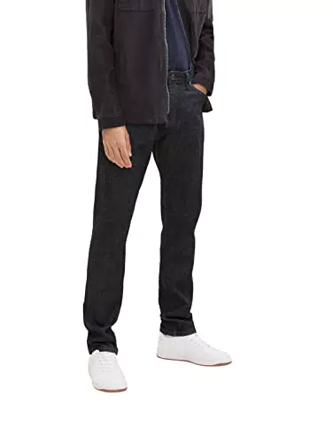 TOM TAILOR Herren 1034118 Josh Regular Slim Jeans, 10245 - Clean Rinsed Black Denim