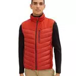TOM TAILOR Herren 1034435 Weste, 13722 - Rooibos Orange