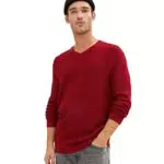 TOM TAILOR Herren 1034862 Basic Strickpullover mit V-Ausschnitt
