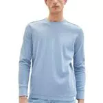 TOM TAILOR Herren 1035645 Longsleeve T-Shirt, 31495 - Greyish Mid Blue Melange