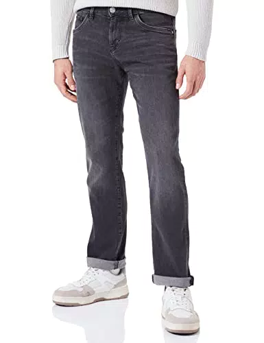 TOM TAILOR Herren 1035877 Marvin Straight Jeans, 10219 - Used Mid Stone Grey Denim