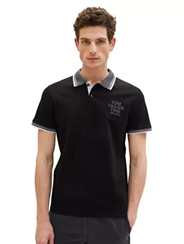 TOM TAILOR Herren 1037994 Poloshirt, 29999 - Black, XL