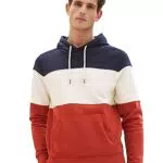 TOM TAILOR Herren 1039839 Hoodie mit Cutline-Optik, 14302-velvet red