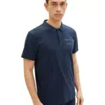 TOM TAILOR Herren Poloshirt im Washed-Look 1035641, 10668 - sky captain blue