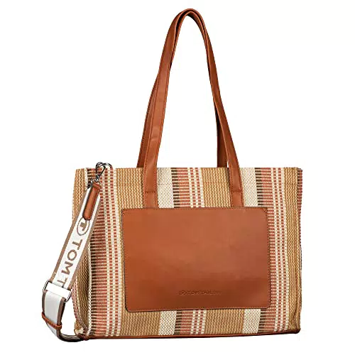 TOM TAILOR, LINN, Damen, Shopper mit Reisverschluss Mixed Cognac