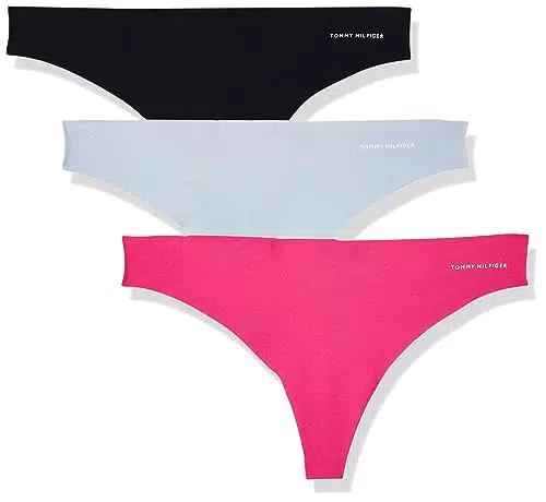 Tommy Hilfiger Damen 3er Pack Strings Tangas, Mehrfarbig