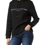 Tommy Hilfiger Damen Hoodie Heritage mit Kapuze, Schwarz