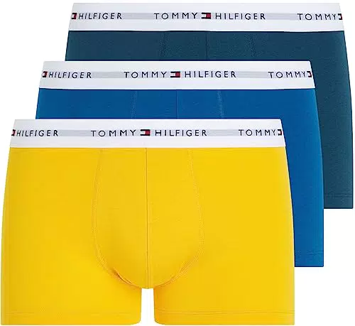 Tommy Hilfiger Herren 3P Trunk 761 Retroshorts, Amber Glow/Marine Blue/Lakeside