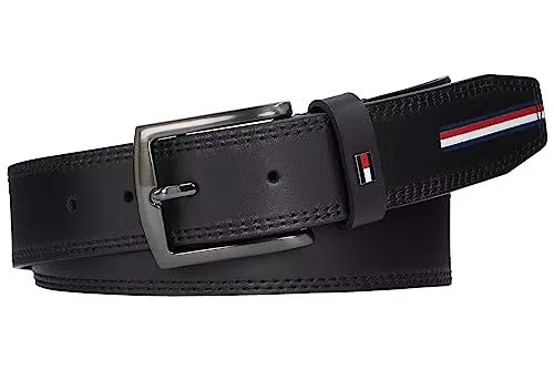 Tommy Hilfiger Herren Denton Corporate Gürtel, Black