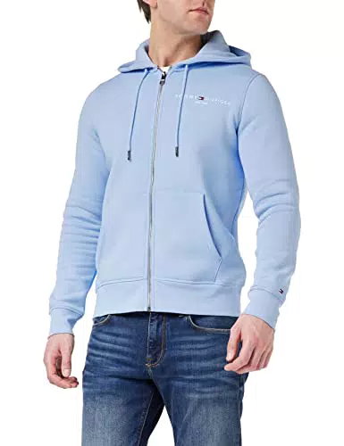Tommy Hilfiger Herren Hoodie mit Reißverschluss Tommy Logo Zipper