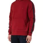 Tommy Hilfiger Herren Hoodie Prep Tape mit Kapuze, Rot