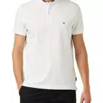 Tommy Hilfiger Herren Mao Collar with RWB Slim Polo S/S Polos