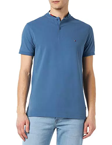 Tommy Hilfiger Herren Poloshirt Kurzarm Slim Fit, Blau