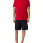 Tommy Hilfiger Herren Pyjama-Set Kurz, Rot, M