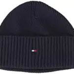Tommy Hilfiger Herren Strickmütze TH Flag Short Beanie Wintermütze