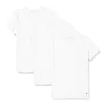 Tommy Hilfiger Herren T-Shirt Kurzarm V-Ausschnitt, Weiß
