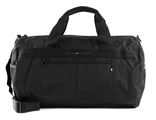 Tommy Hilfiger Herren Th Horizon Duffle Tasche, Schwarz