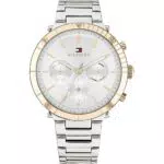 Tommy Hilfiger Multi Zifferblatt Quarz Uhr für Damen mit Silbernes Edelstahlarmband - 1782348