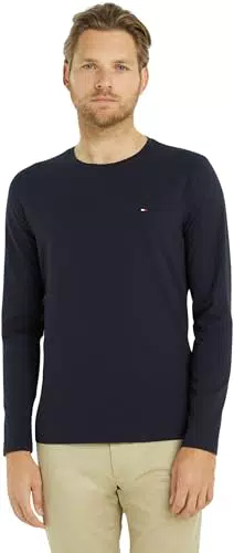 Tommy Hilfiger STRETCH SLIM FIT LONG SLEEVE TEE, BLUE