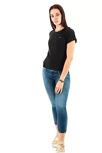 Tommy Jeans Damen T-Shirt Kurzarm TJW Soft Rundhalsausschnitt