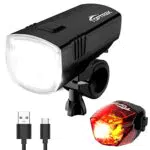 toptrek Fahrradlicht, USB Aufladbar Fahrrad licht mit Typ-C