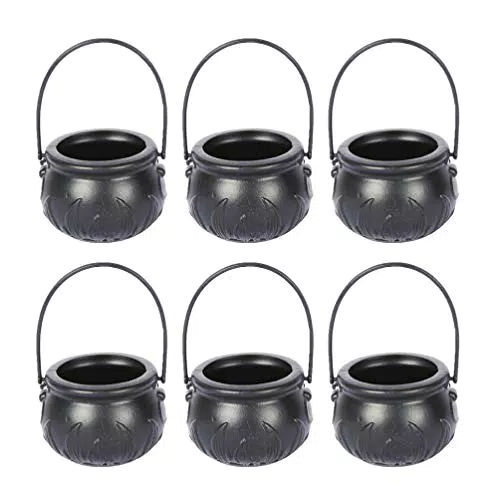 TOYANDONA Hexenbonbonkessel 12 Stück Mini Süßigkeiten Kessel Halloween Süßigkeiten Eimer Mini Süßigkeiten Kessel Kessel Halloween Party Gefälligkeiten für Kinder Mini Halloween Eimer