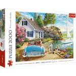 Trefl 27124 2000 Elemente Hunde, Sommer, Segelboot, Modernes DIYPuzzle