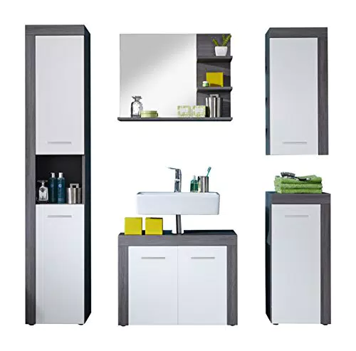 trendteam Badezimmer 5-teilige Set Kombination Miami