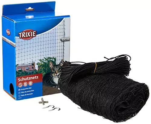 Trixie 44331 Schutznetz, 6 × 3 m, schwarz