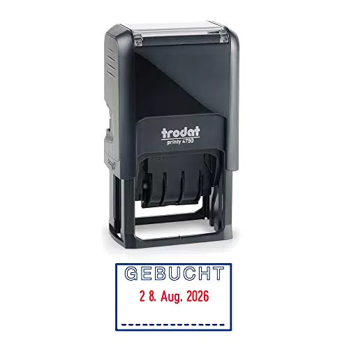 Trodat Printy 4750/L7 Datumstempel mit Text GEBUCHT