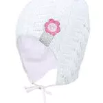 TupTam Baby Mädchen Mütze mit Ohrenschutz, Farbe: Weiß
