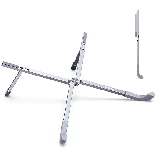 UGREEN Laptop Ständer Faltbar Belüfteter Notebook Stand Tragbar Leichter Aluminium Laptopständer Kompatibel mit iPad