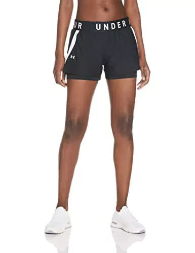 Under Armour Damen atmungsaktive Sporthose, Laufhose mit integrierten Kompressionsshorts Play Up 2-in-1 Shorts