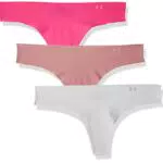 Under Armour Damen UA PS Thong 3Pack, weiche Sport-Unterwäsche