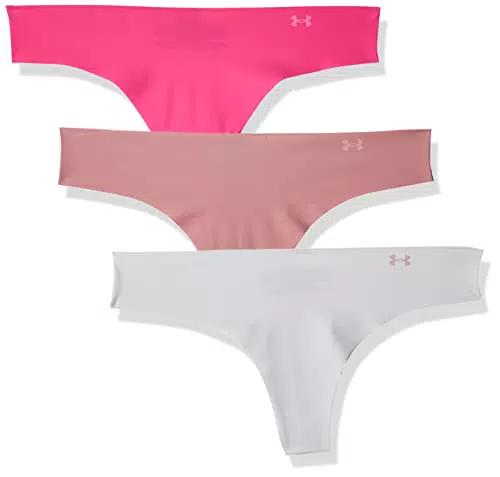 Under Armour Damen UA PS Thong 3Pack, weiche Sport-Unterwäsche